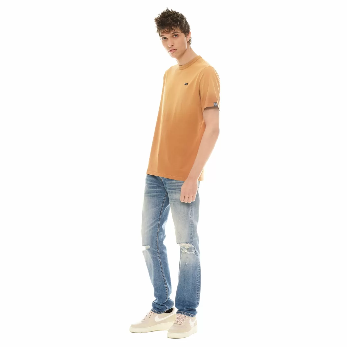 Cult Of Individuality T-Shirts<SHIMUCHAN LOGO SHORT SLEEVE CREW NECK T SHIRT IN VINTAGE RUST ORANGE