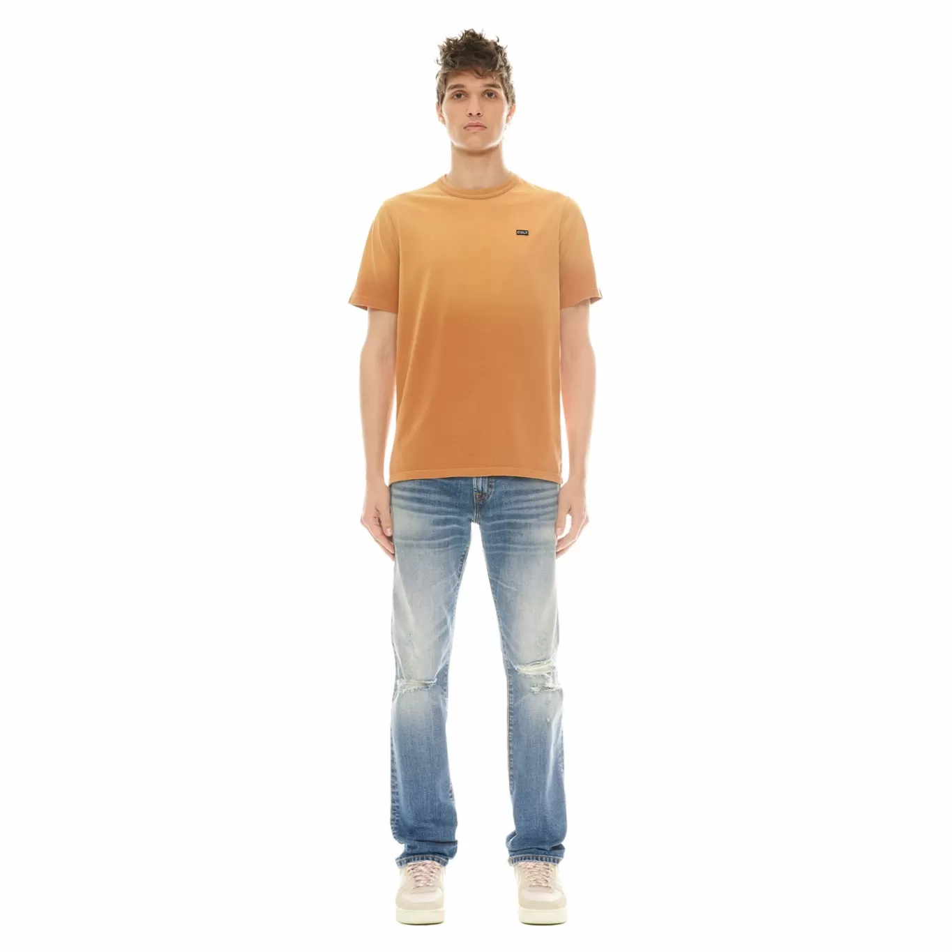 Cult Of Individuality T-Shirts<SHIMUCHAN LOGO SHORT SLEEVE CREW NECK T SHIRT IN VINTAGE RUST ORANGE