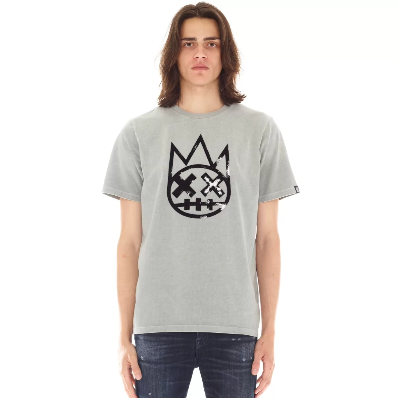 Cult Of Individuality T-Shirts<SHIMUCHAN LOGO SHORT SLEEVE CREW NECK TEE IN VINTAGE GREY GRAY