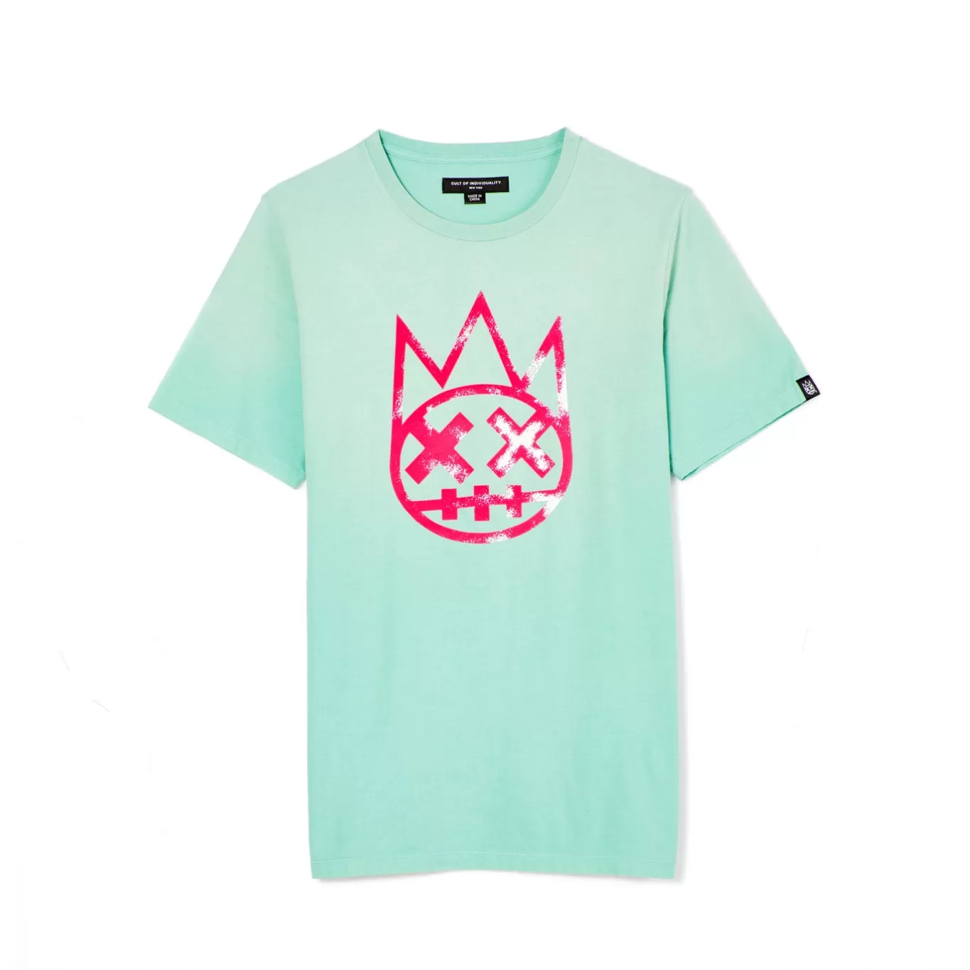 Cult Of Individuality T-Shirts<SHIMUCHAN LOGO SHORT SLEEVE CREW NECK TEE IN VINTAGE MINT BLUE