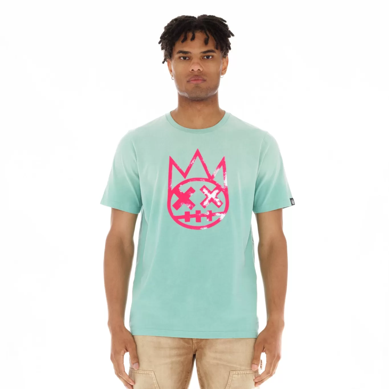 Cult Of Individuality T-Shirts<SHIMUCHAN LOGO SHORT SLEEVE CREW NECK TEE IN VINTAGE MINT BLUE