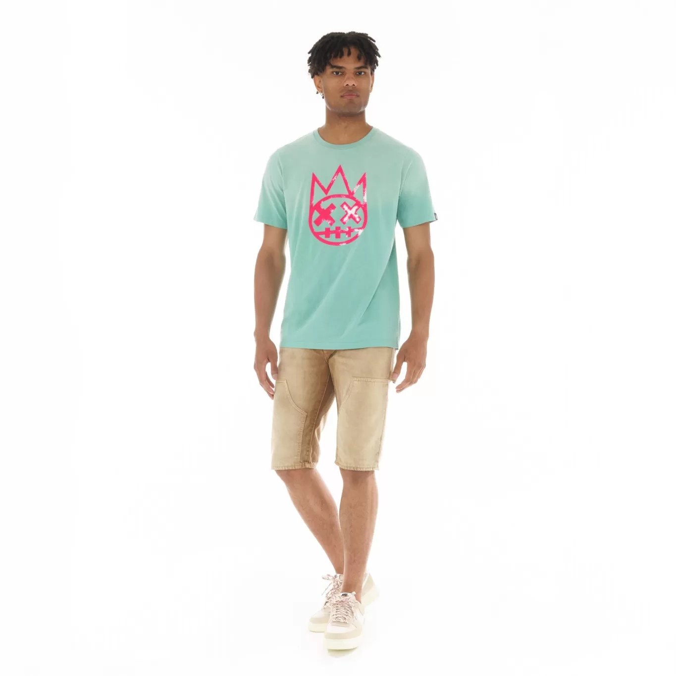 Cult Of Individuality T-Shirts<SHIMUCHAN LOGO SHORT SLEEVE CREW NECK TEE IN VINTAGE MINT BLUE
