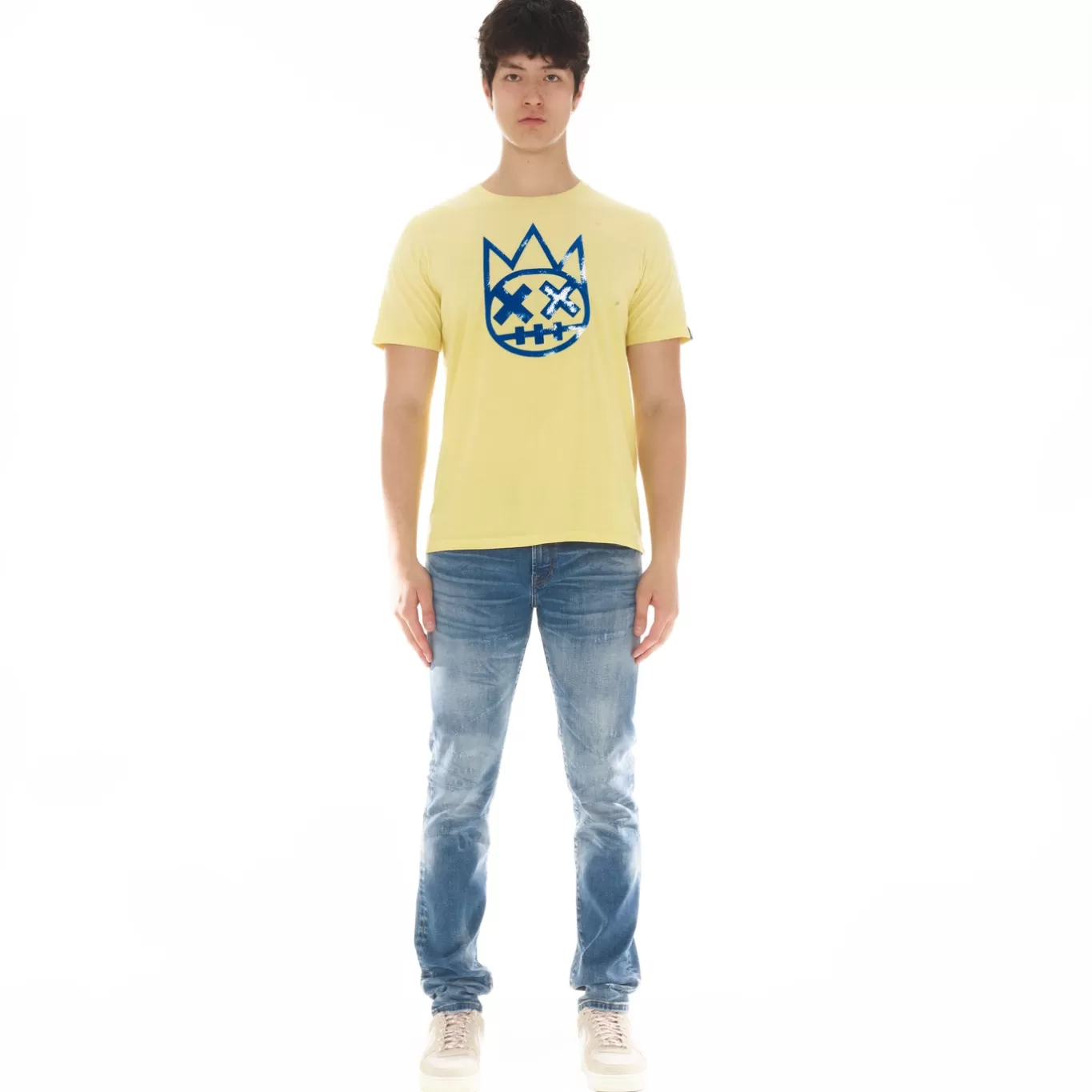 Cult Of Individuality T-Shirts<SHIMUCHAN LOGO SHORT SLEEVE CREW NECK TEE IN VINTAGE YELLOW RED