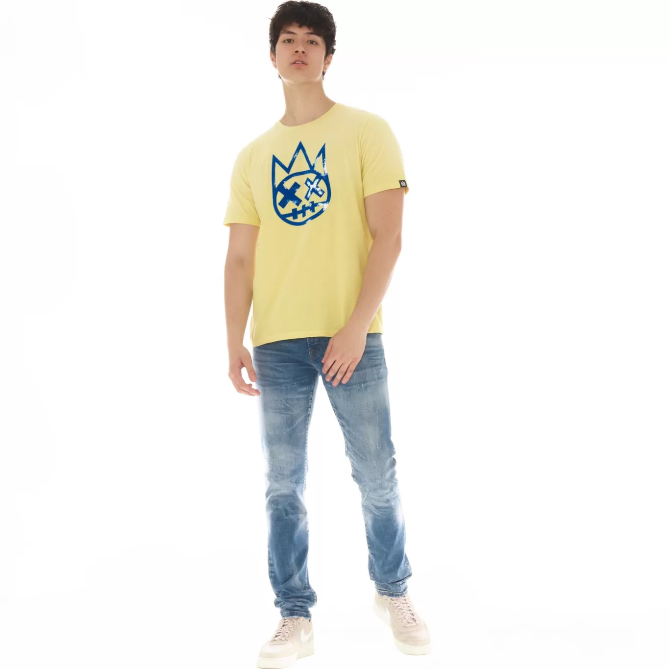 Cult Of Individuality T-Shirts<SHIMUCHAN LOGO SHORT SLEEVE CREW NECK TEE IN VINTAGE YELLOW RED