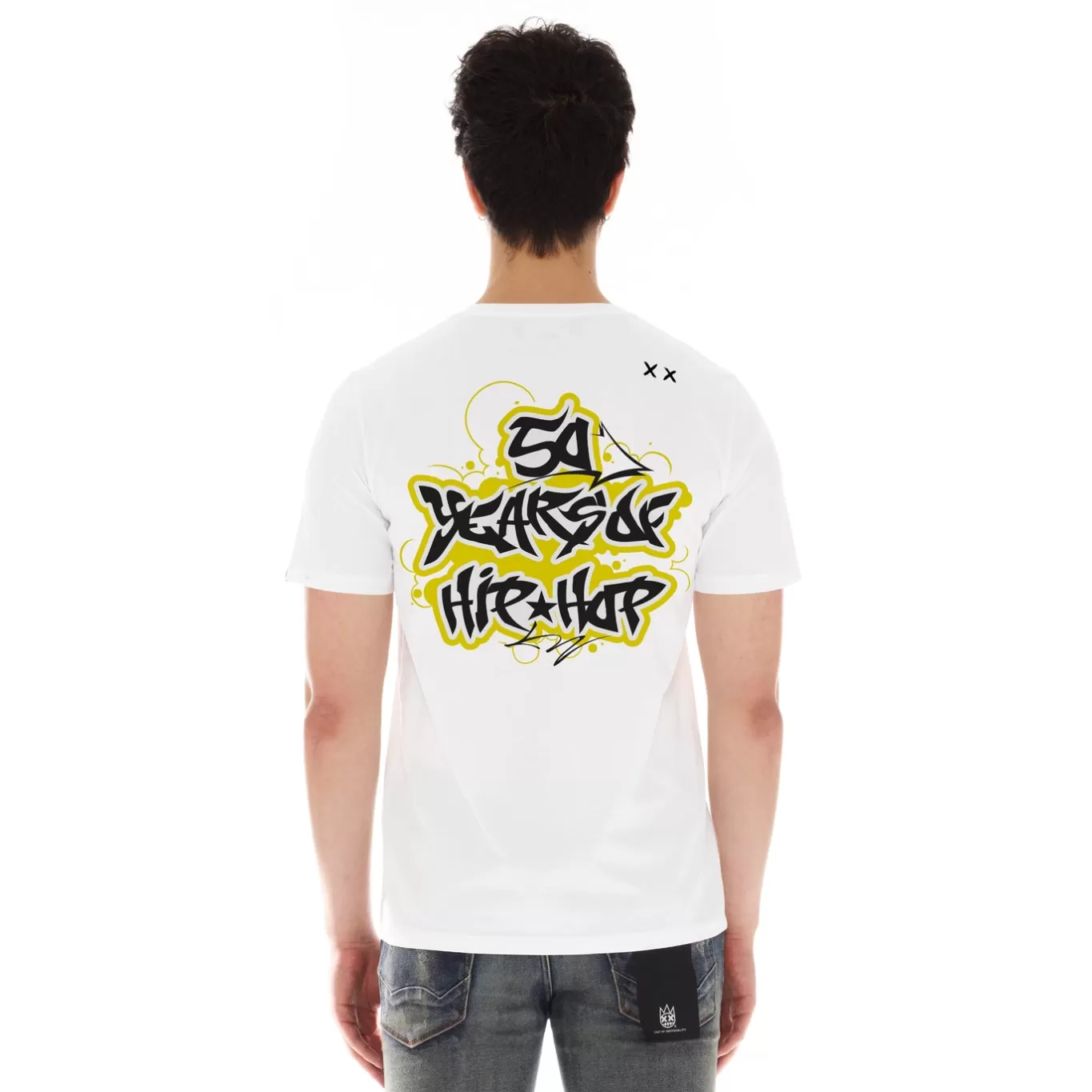 Cult Of Individuality T-Shirts<SHORT SLEEVE CREW NECK TEE "50 YEARS" IN WHITE