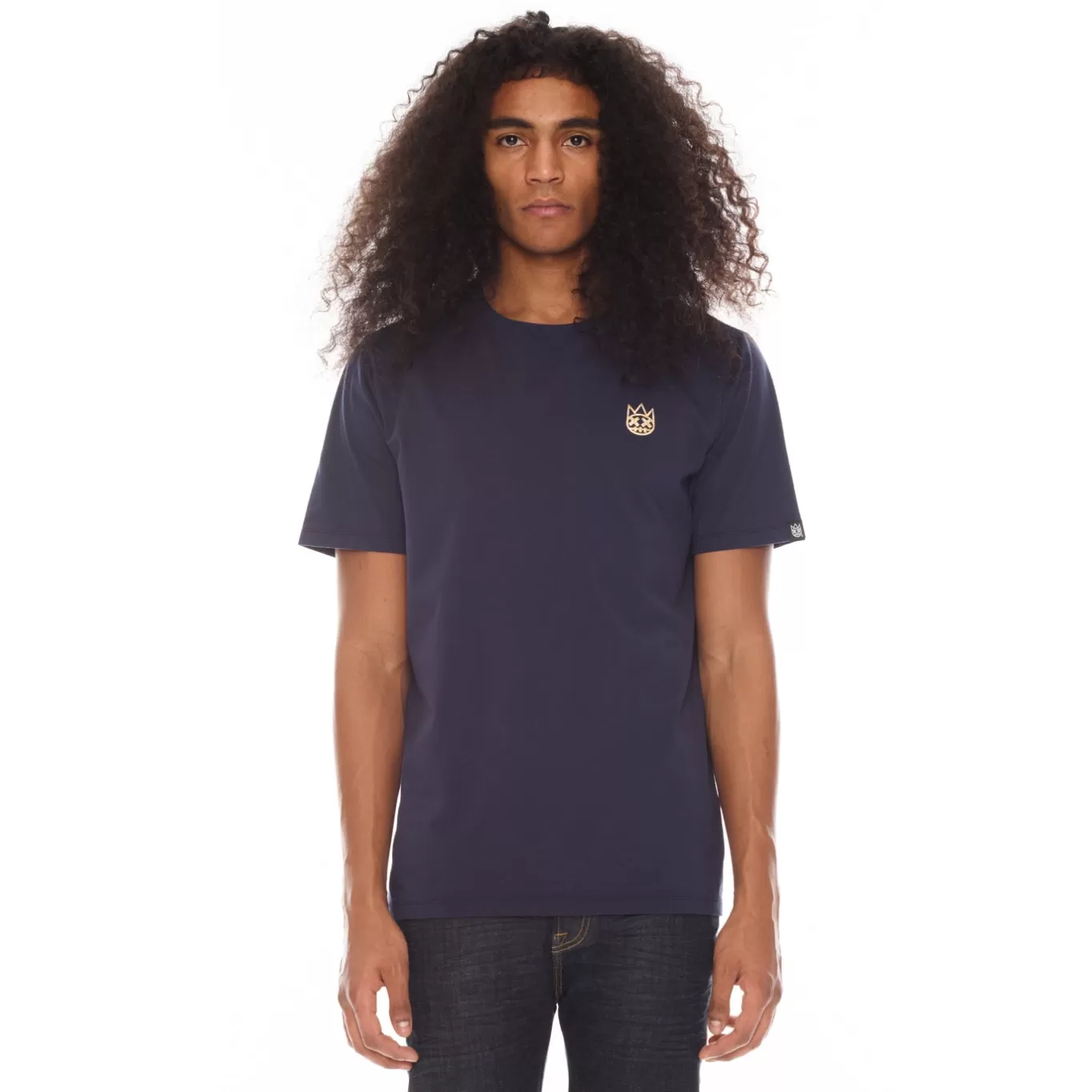 Cult Of Individuality T-Shirts<SHORT SLEEVE CREW NECK TEE 26/1'S "FOIL XX" IN NAVY BLUE