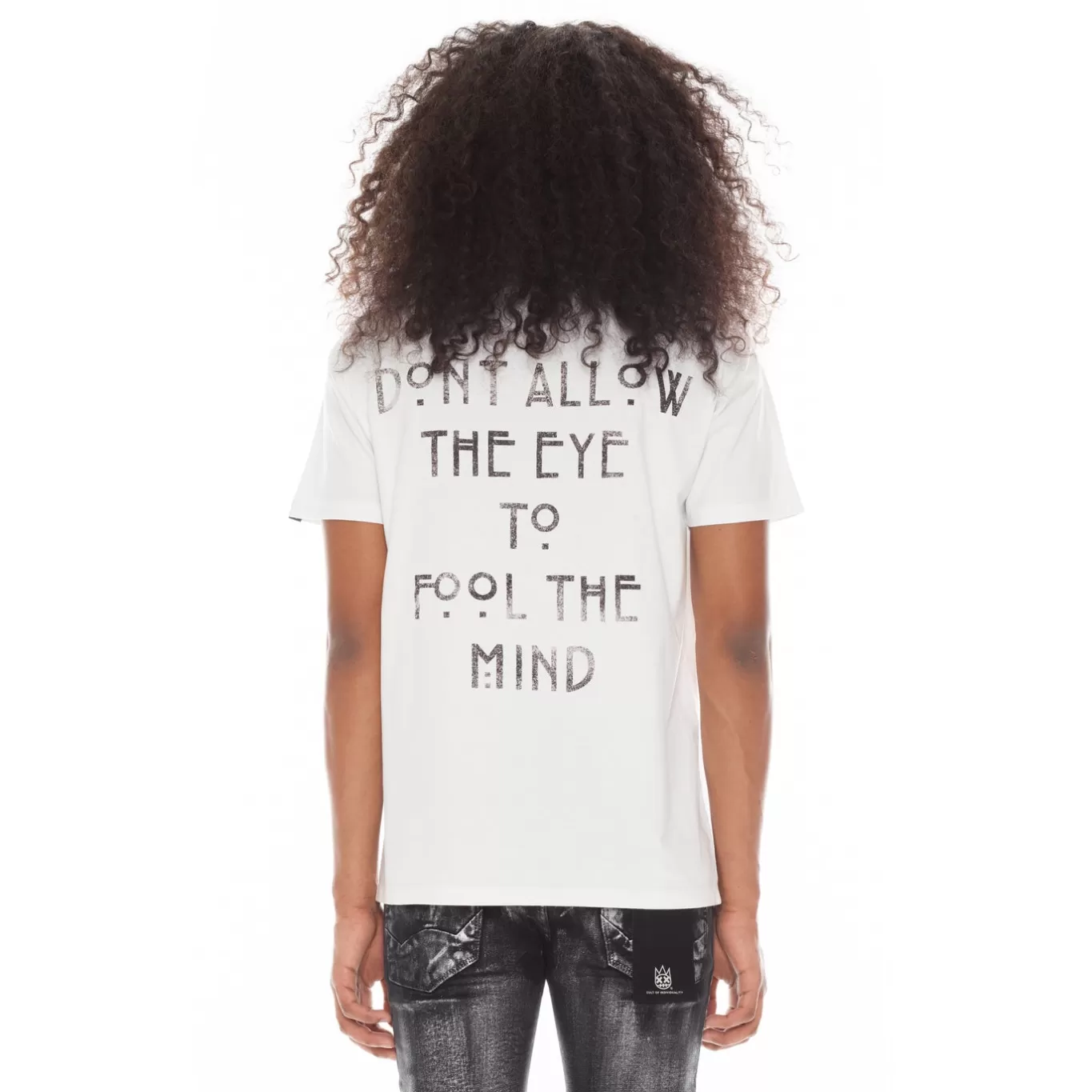 Cult Of Individuality T-Shirts<SHORT SLEEVE CREW NECK TEE 26/1'S "RAVEN" IN WHITE