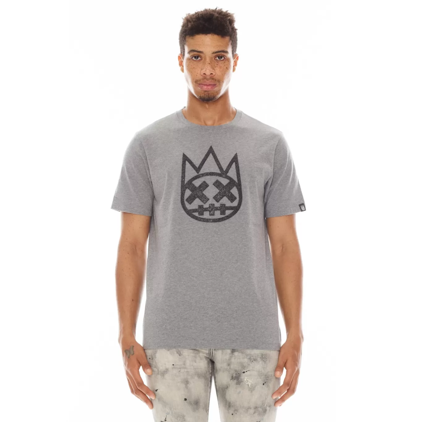 Cult Of Individuality T-Shirts<SHORT SLEEVE CREW NECK TEE 26/1'S "SHIMUCHAN" IN HEATHER GREY GRAY
