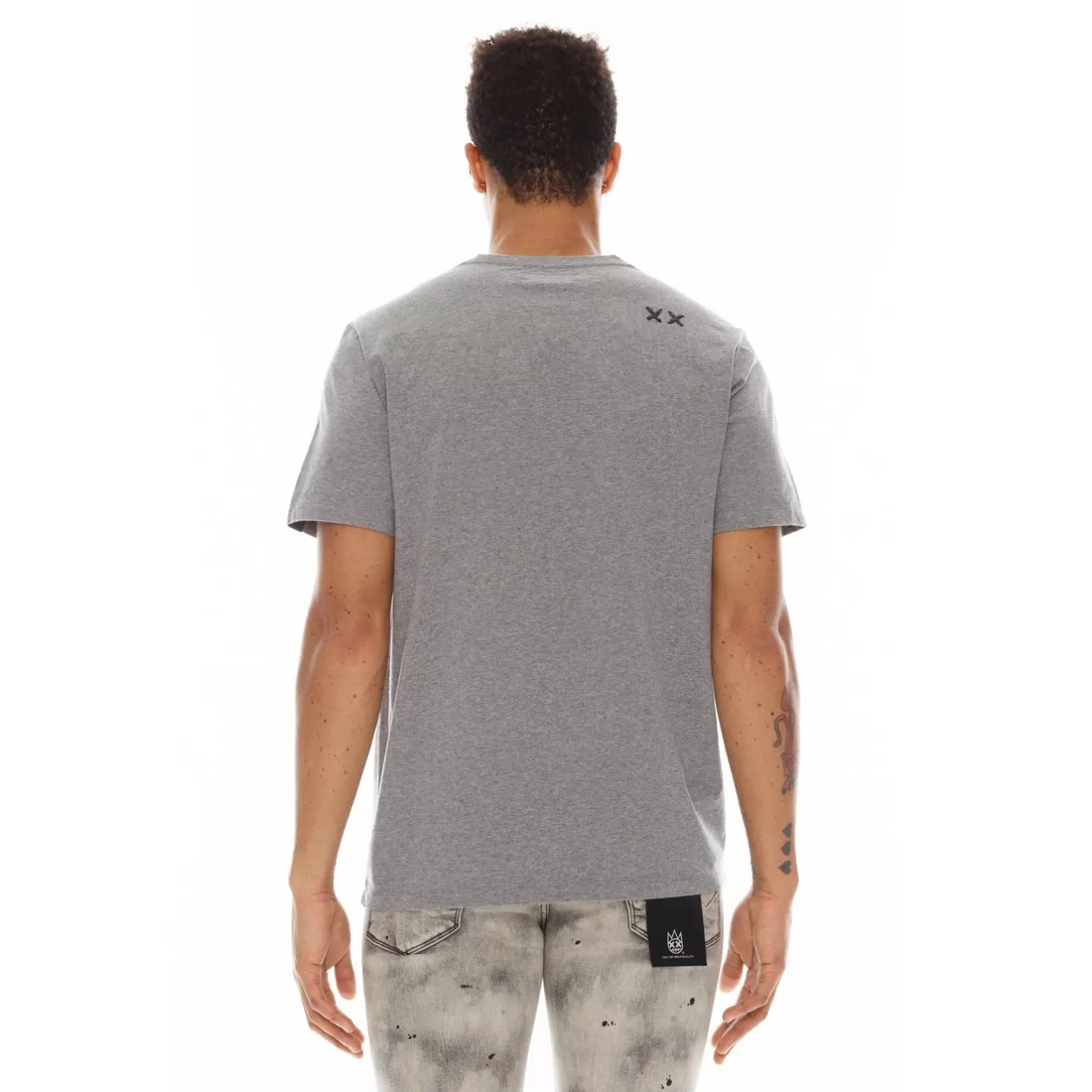 Cult Of Individuality T-Shirts<SHORT SLEEVE CREW NECK TEE 26/1'S "SHIMUCHAN" IN HEATHER GREY GRAY