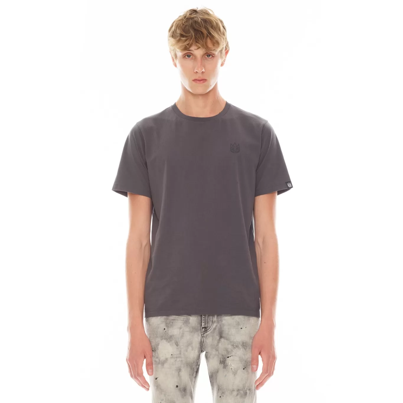 Cult Of Individuality T-Shirts<SHORT SLEEVE CREW NECK TEE 26/1'S "XX" IN CHARCOAL GRAY