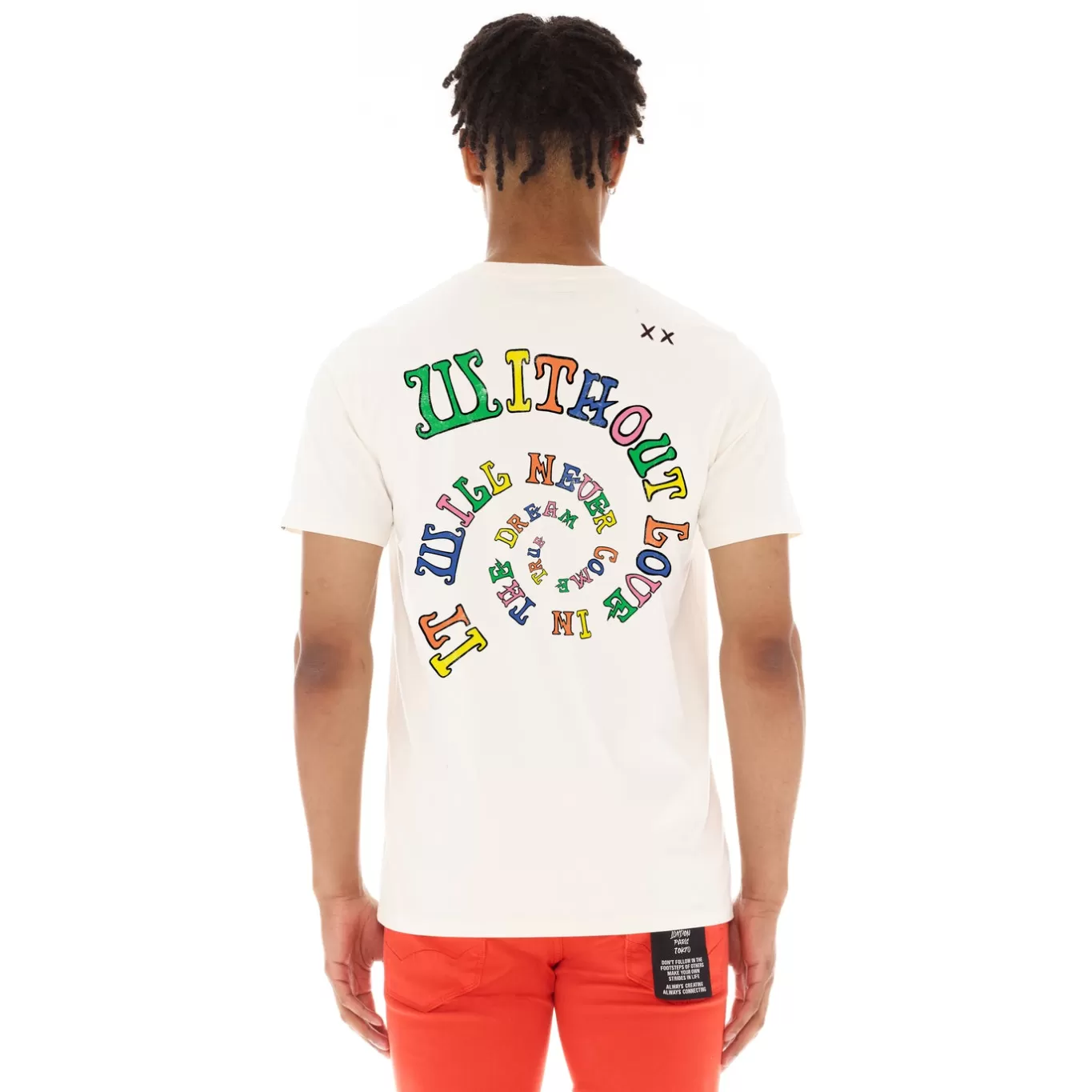 Cult Of Individuality T-Shirts<SHORT SLEEVE CREW NECK TEE "DANCING BEARS" IN WINTER WHITE