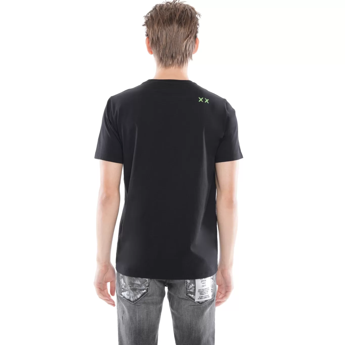 Cult Of Individuality T-Shirts<SHORT SLEEVE CREW NECK TEE "GOOD MEDICINE" IN BLACK