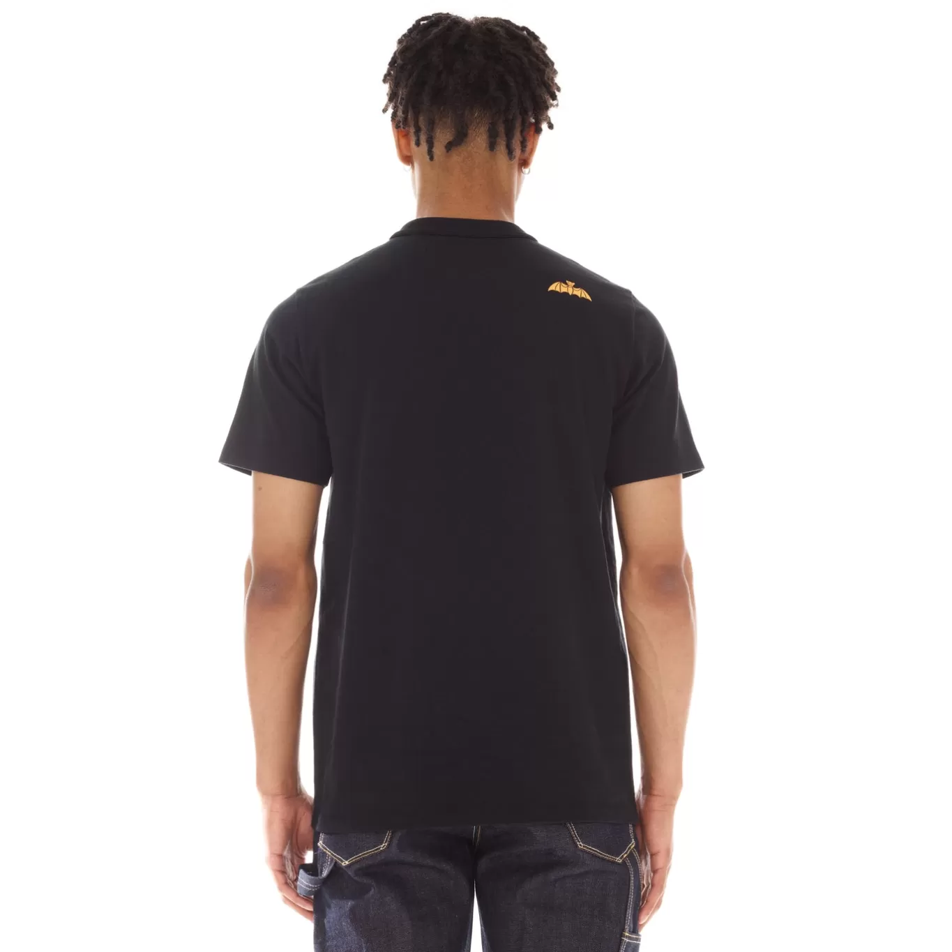 Cult Of Individuality T-Shirts<SHORT SLEEVE CREW NECK TEE "LUCKY BAT" IN BLACK