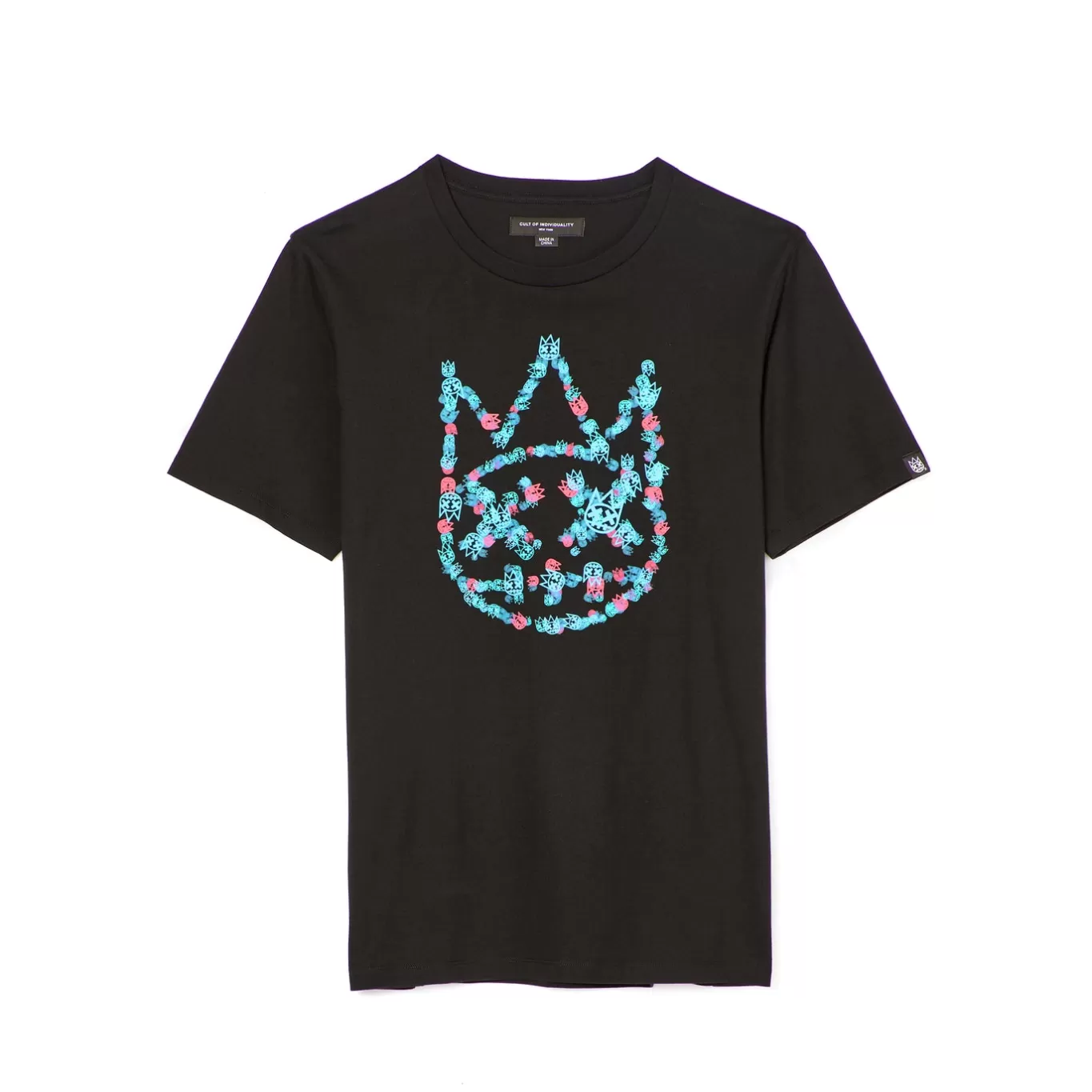 Cult Of Individuality T-Shirts<SHORT SLEEVE CREW NECK TEE "MULTI SHIMUCHAN" IN BLACK
