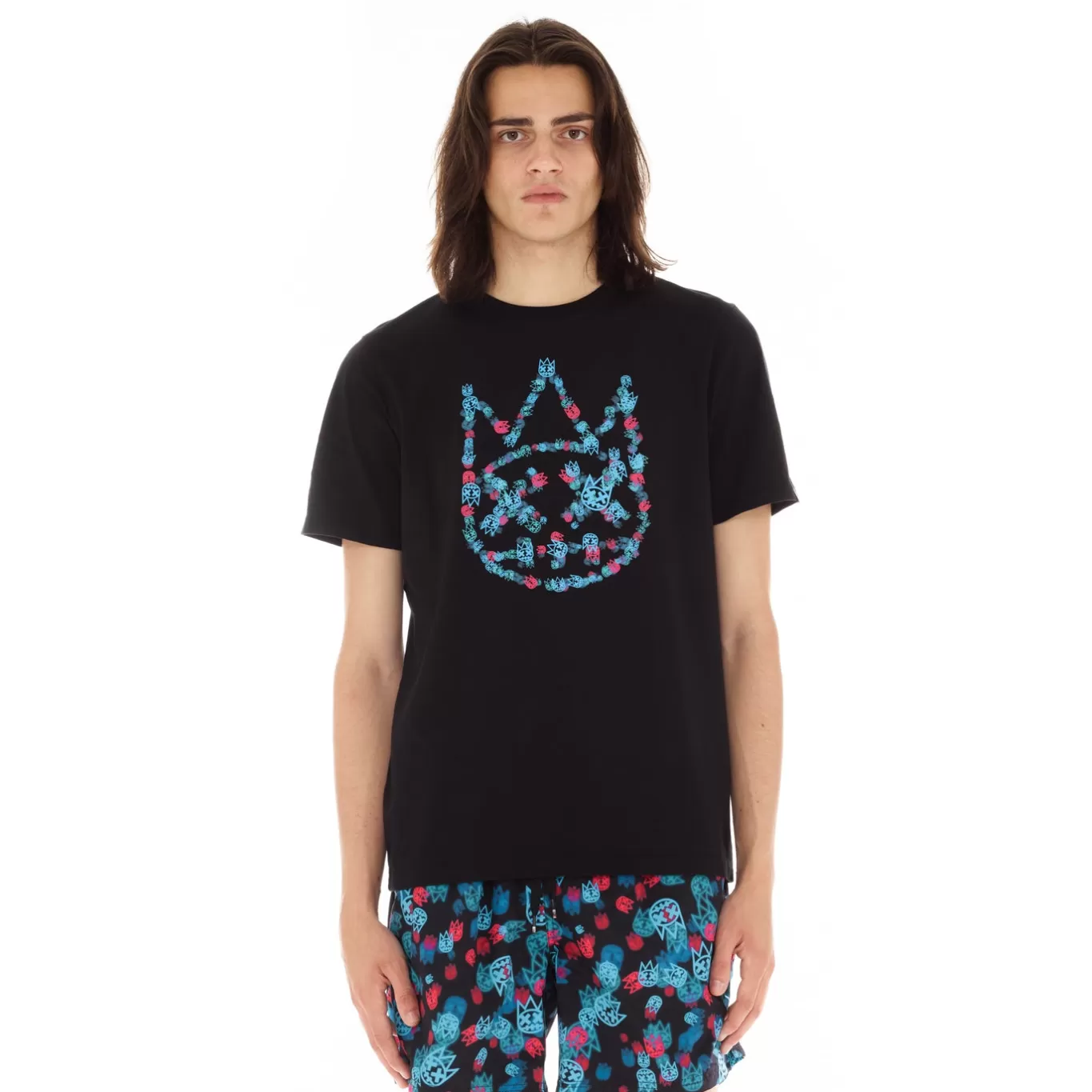 Cult Of Individuality T-Shirts<SHORT SLEEVE CREW NECK TEE "MULTI SHIMUCHAN" IN BLACK