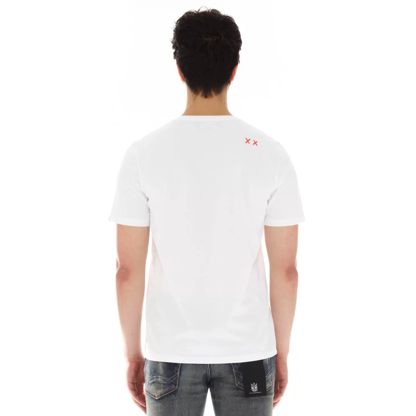 Cult Of Individuality T-Shirts<SHORT SLEEVE CREW NECK TEE "TOKE UP DOC" IN WHITE