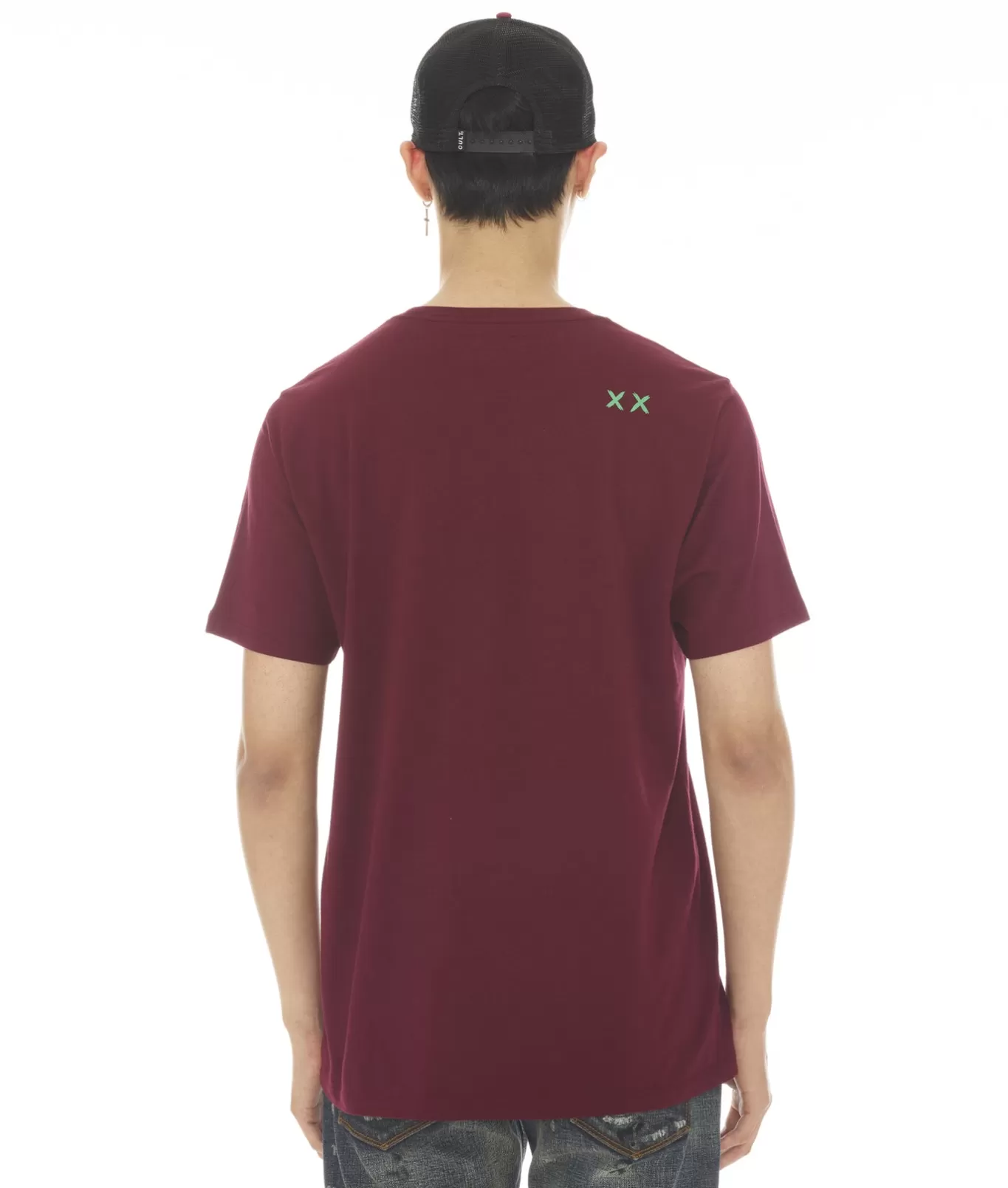 Cult Of Individuality T-Shirts<SHORT SLEEVE CREW NECK TEE "BLENDER" IN BEET RED