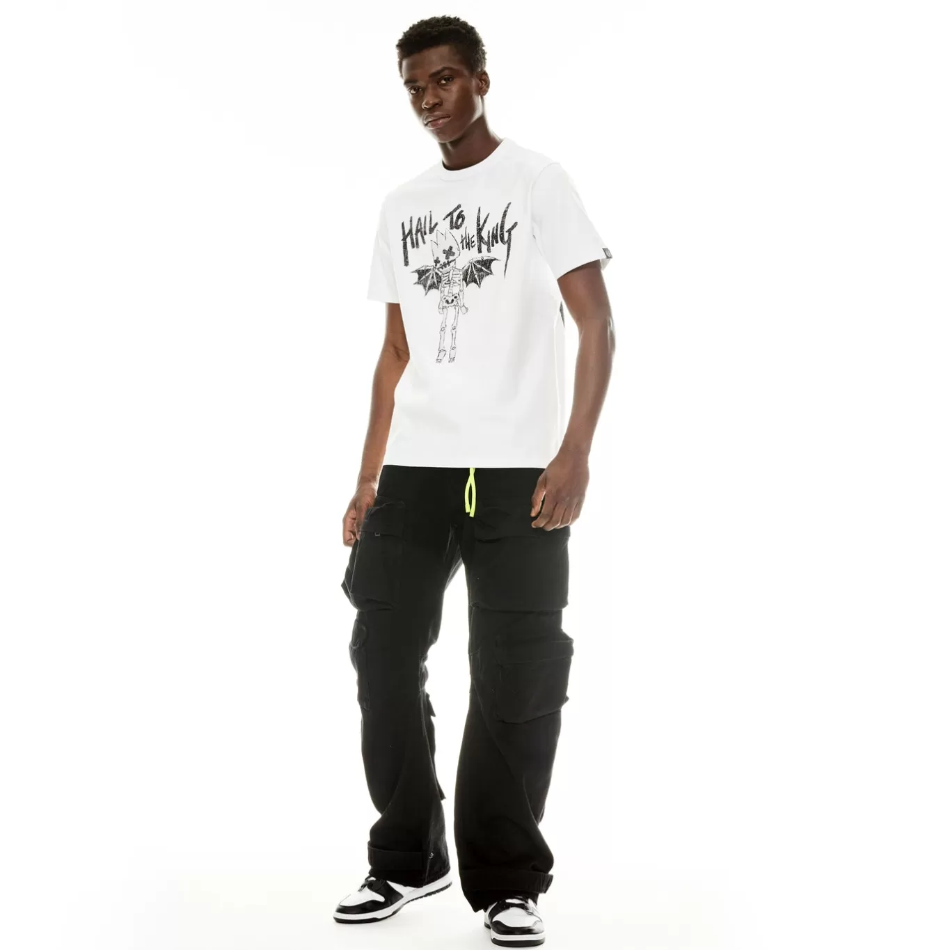Cult Of Individuality T-Shirts<SHORT SLEEVE CREW NECK TEE "HAIL TO THE KING" IN WHITE