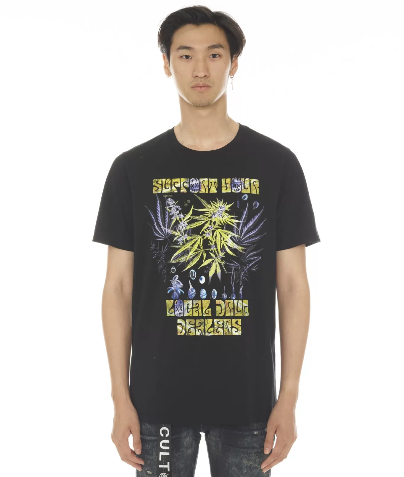 Cult Of Individuality T-Shirts<SHORT SLEEVE CREW NECK TEE "LOCAL DEALER" IN BLACK