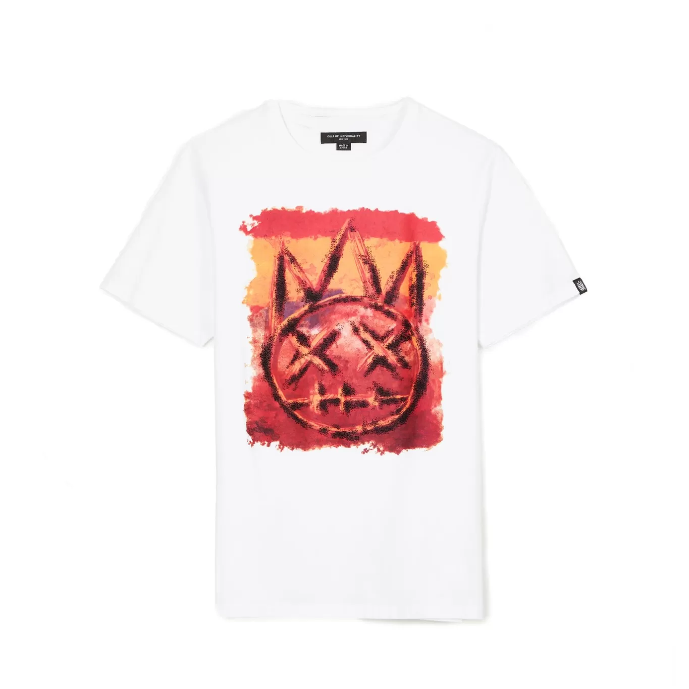 Cult Of Individuality T-Shirts<SHORT SLEEVE CREW NECK TEE "MOSS" IN WHITE