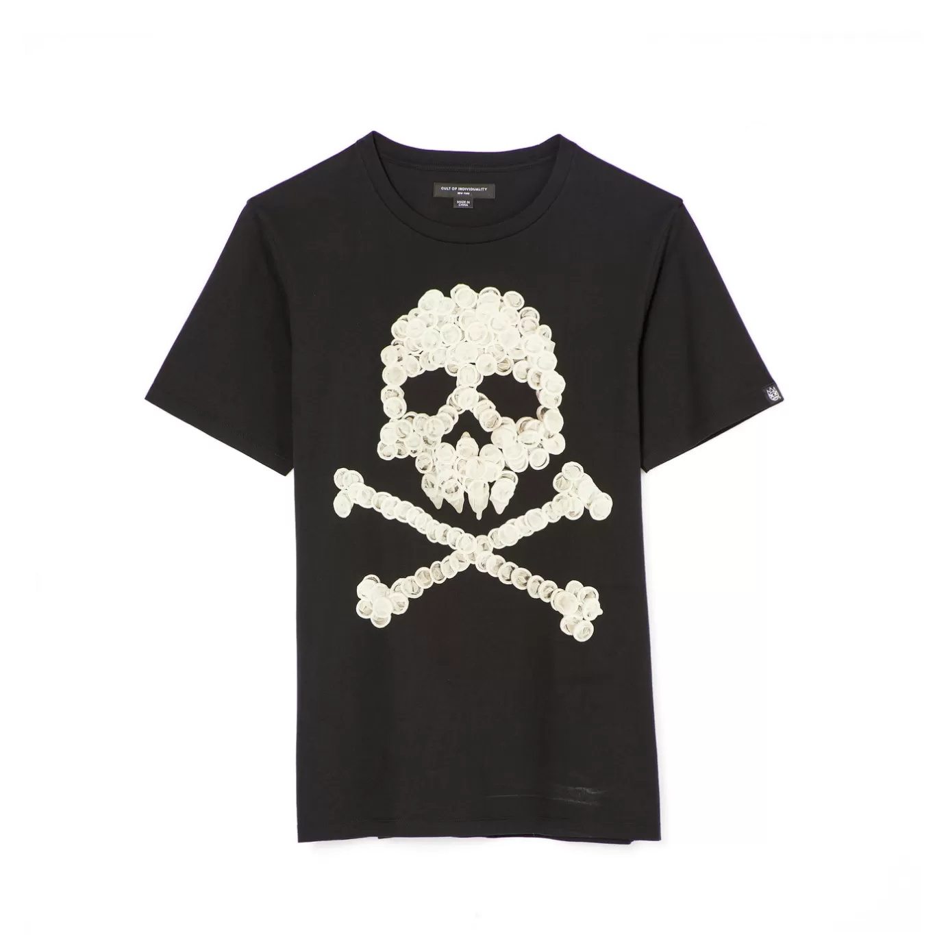 Cult Of Individuality T-Shirts<SHORT SLEEVE CREW NECK TEE "STAY SAFE" IN BLACK
