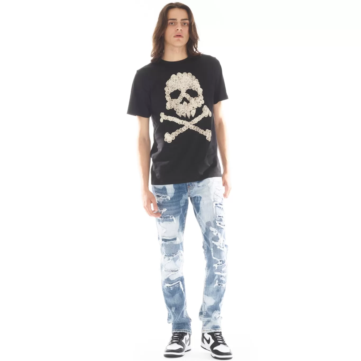 Cult Of Individuality T-Shirts<SHORT SLEEVE CREW NECK TEE "STAY SAFE" IN BLACK