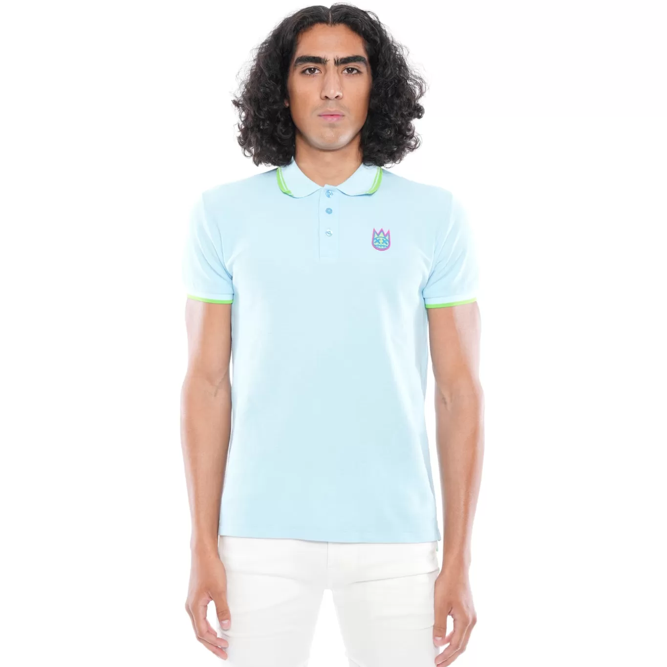 Cult Of Individuality T-Shirts | Polo Shirts<S/S POLO IN ATOMIZER BLUE