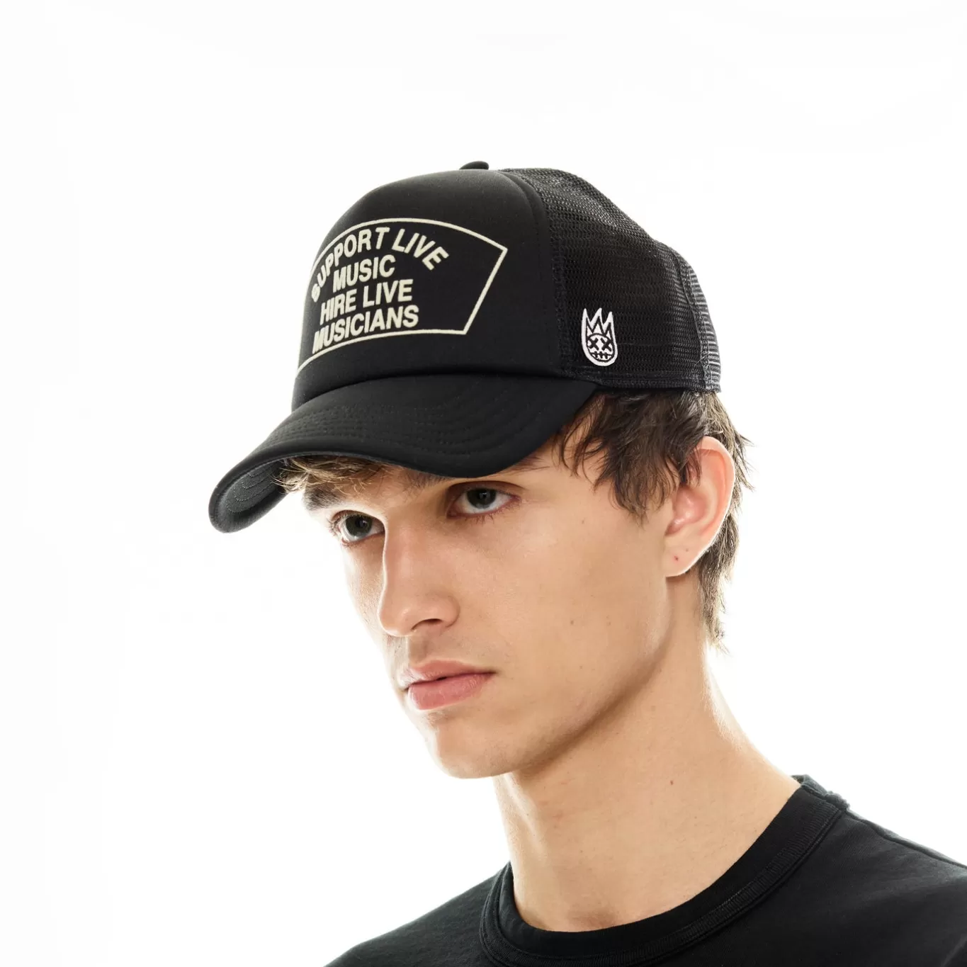 Cult Of Individuality Trucker Hats<SUPPORT LIVE MUSIC MESH BACK TRUCKER HAT IN BLACK