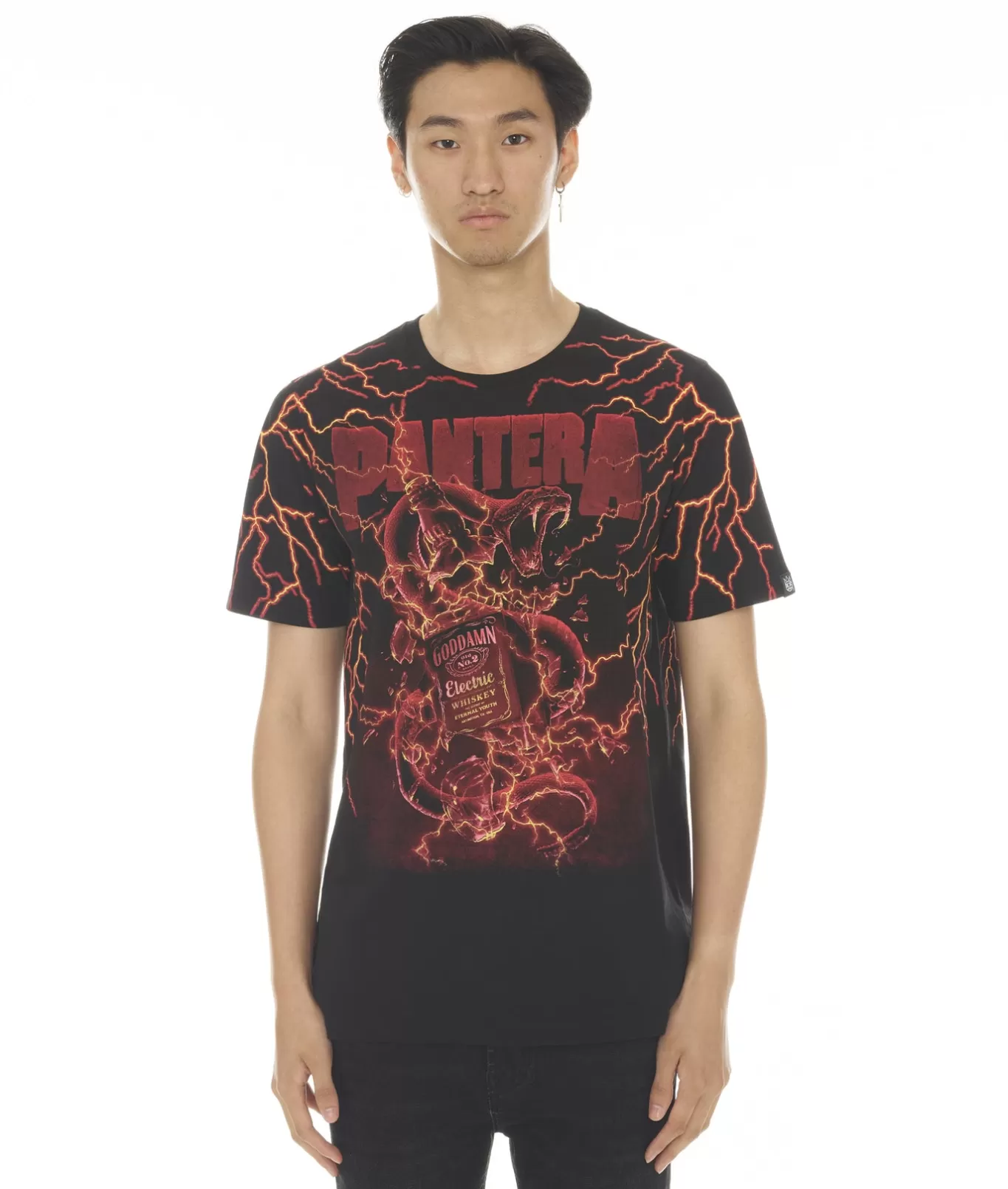 Cult Of Individuality T-Shirts<T-SHIRT SHORT SLEEVE CREW NECK TEE "WHISKEY" PANTERA BLACK