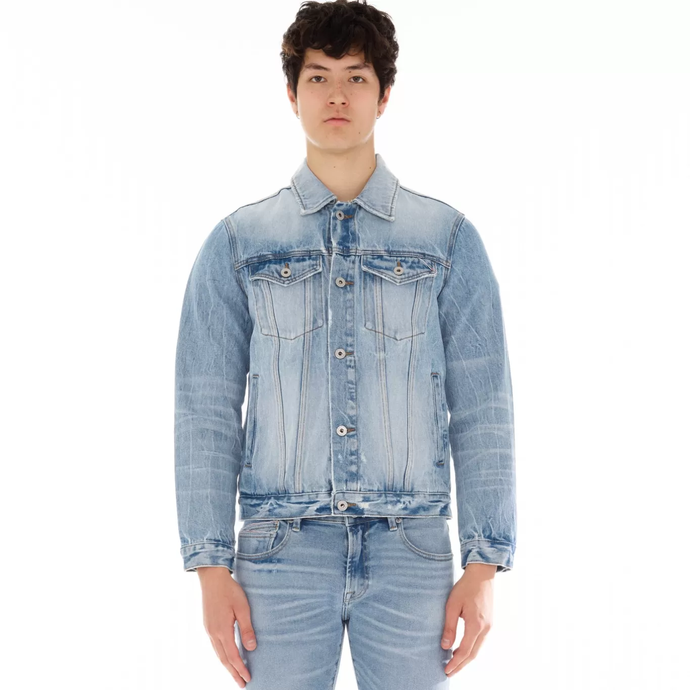 Cult Of Individuality Denim Jackets | Denim Jackets<TYPE II DENIM JACKET IN ACID BLUE