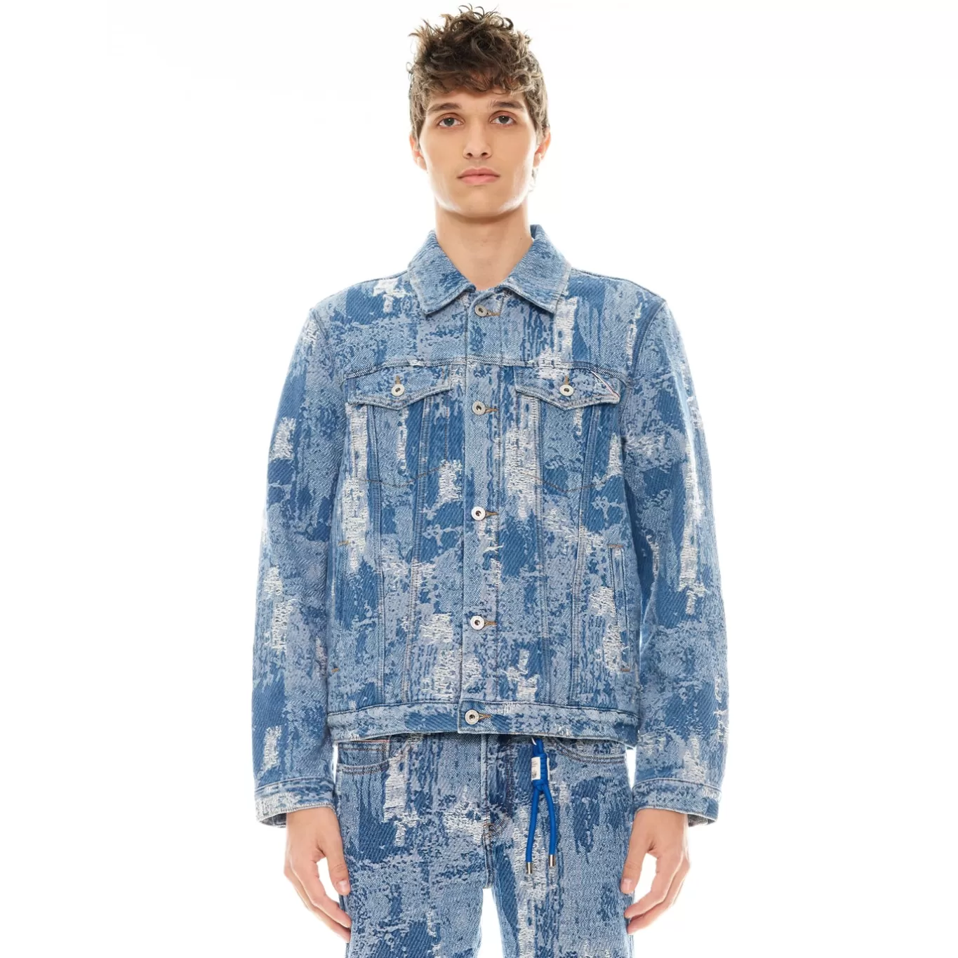 Cult Of Individuality Denim Jackets | Denim Jackets<TYPE II DENIM JACKET IN DIGI BLUE
