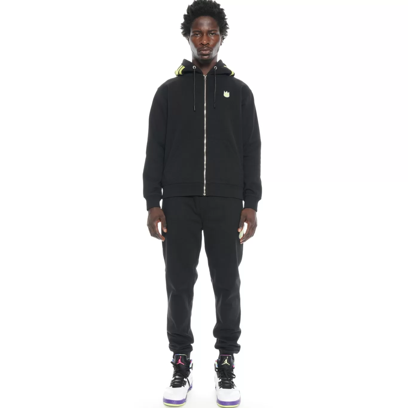 Cult Of Individuality Sweatshirts & Sweatpants<ZIP HOODED SWEATSHIRT IN BLACK