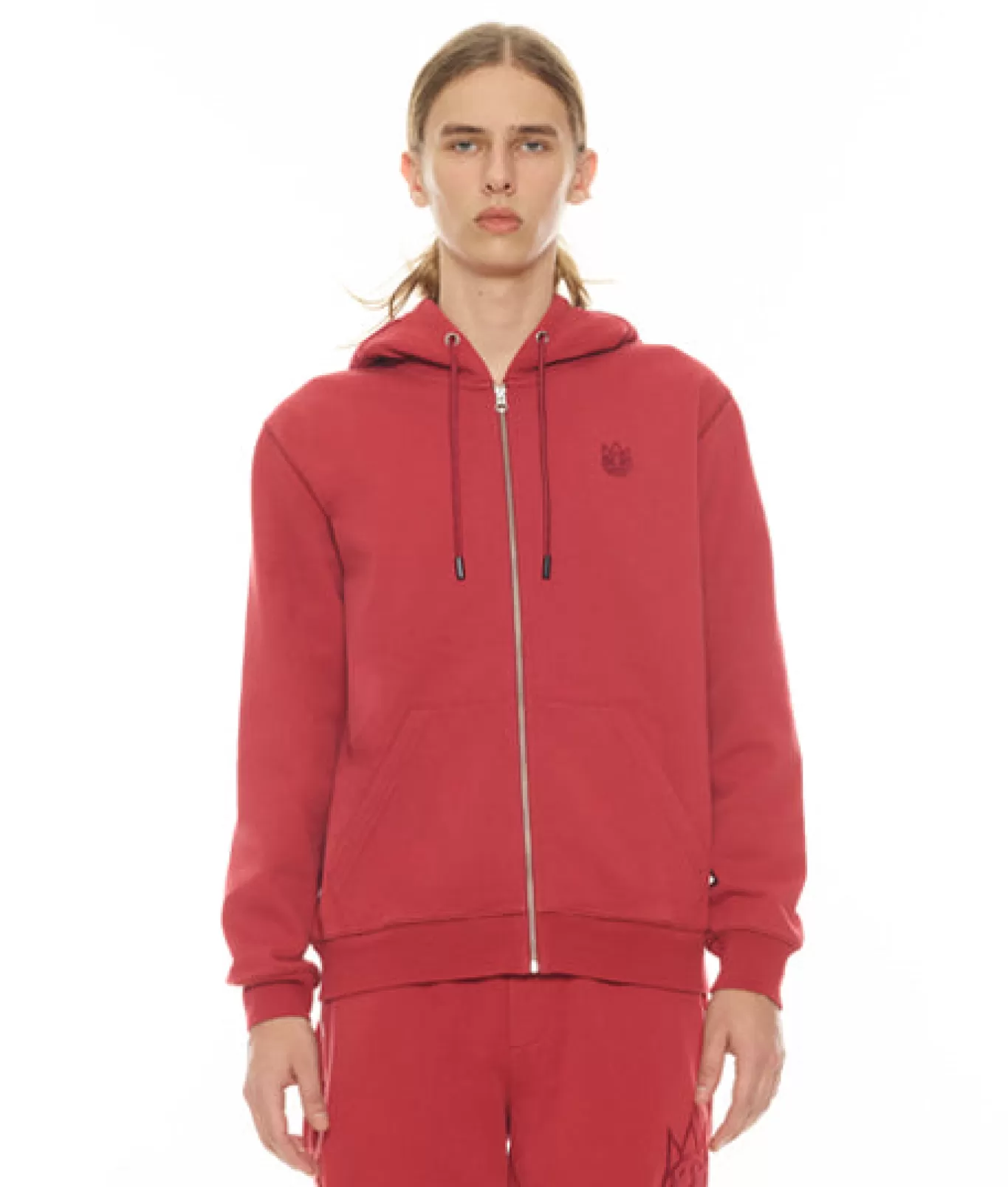 Cult Of Individuality Sweatshirts & Sweatpants<ZIP HOODY IN GARNET RED