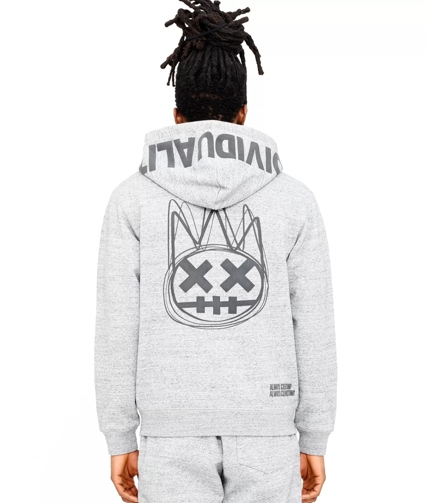 Cult Of Individuality Sweatshirts & Sweatpants<ZIP HOODY IN HEATHER GREY GRAY