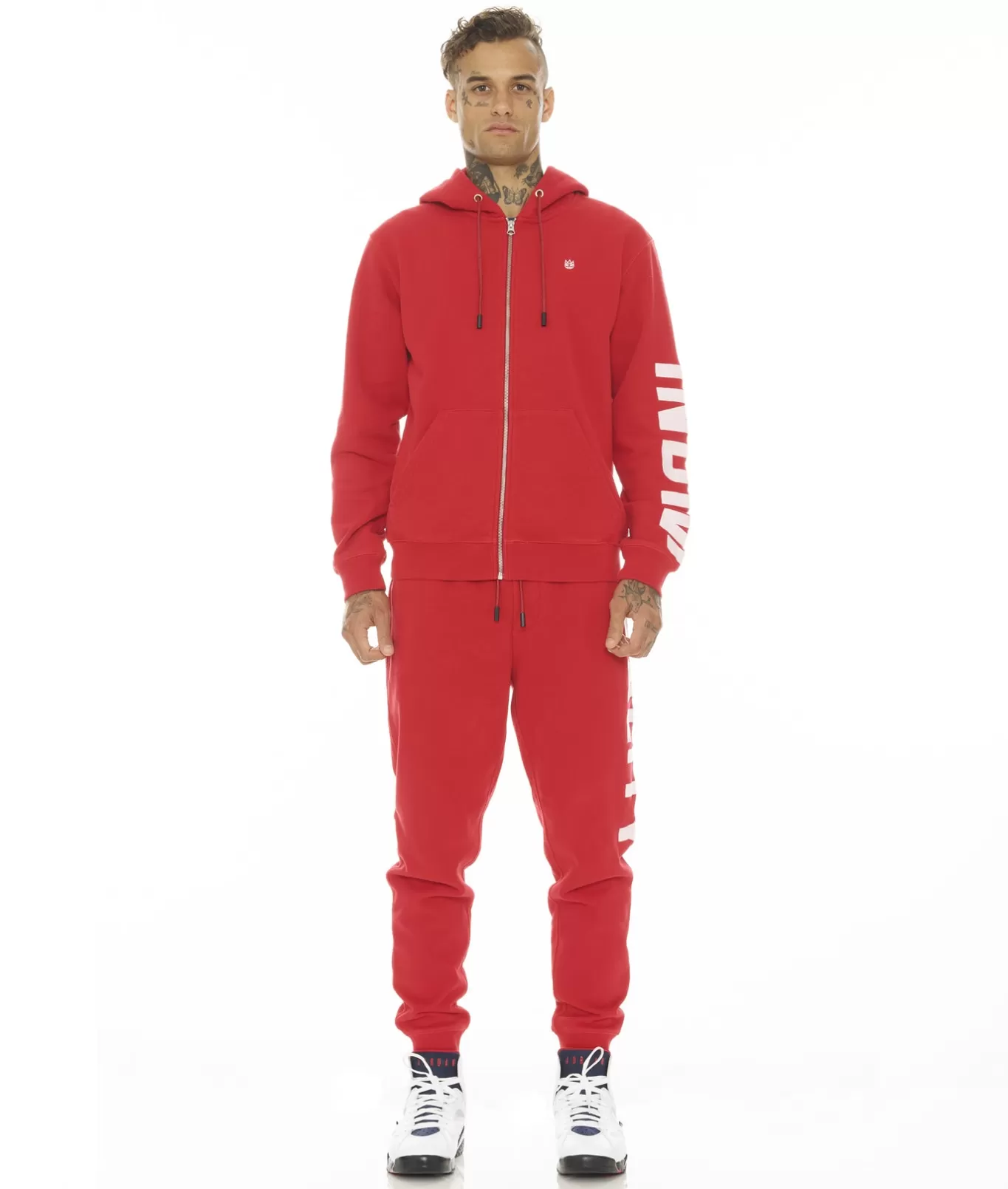 Cult Of Individuality Sweatshirts & Sweatpants<ZIP HOODY W/MATCHING SWEAT PANT (SOLD AS SET) RED